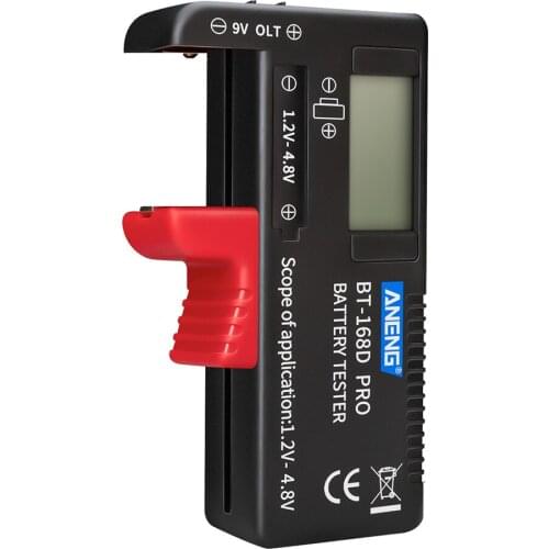 ANENG BT-168 PRO Digital Battery Tester Battery Capacitance Diagnostic Tool For 9V D C AA AAA button batteries18650 14500 Dropsh
