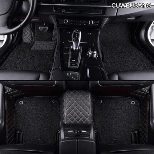 CUWEUSANG Custom car floor mats for Skoda octavia fabia rapid superb kodiaq yeti KAROQ KAMIQ car foot ma styling car accessories