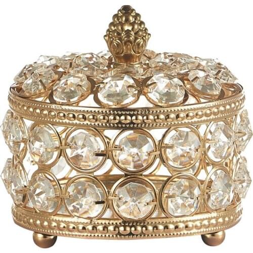 Silver Gold Elegant Crystal Jewelry Box Wedding Centerpieces Table Candelabra