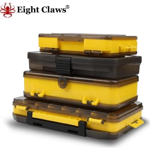 EIGHT CLAWS Double Sided Lure Case Professional Fishing Bait Tackle Storage Box Multi Size Fishing Lure Box