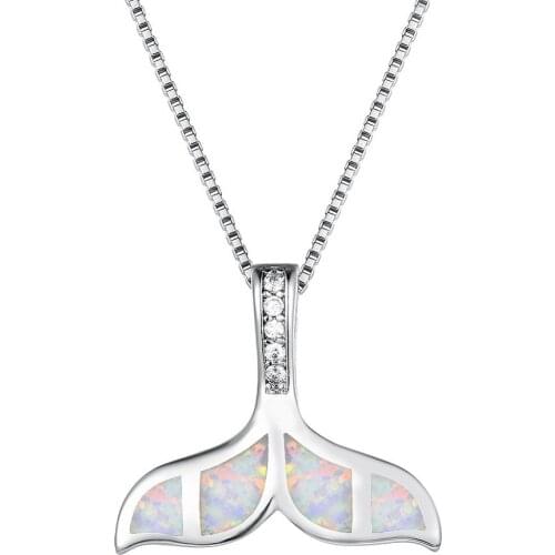 Hot Selling Fashion Zinc Alloy Elegant Mermaid Pendant Necklace For Women Blue/White Choker Jewelry Valentine Gifts