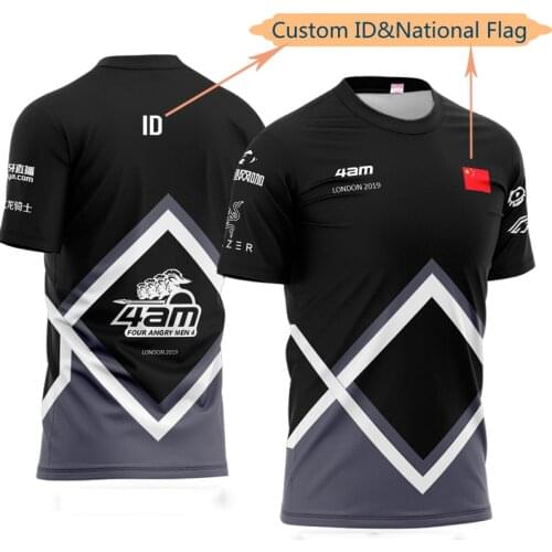 DOTA2 CSGO Team 4am Uniform Four Angry Men Player Jersey Tshirt Game T-shirt Customized Id Men Women T Shirt Fans Tee Shirt