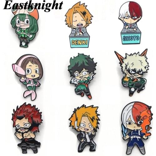 K41 Wholesale 20pcs/lot Anime Boku No Hero Academia My Hero Academia Metal Enamel Pins Brooches Pin Badge