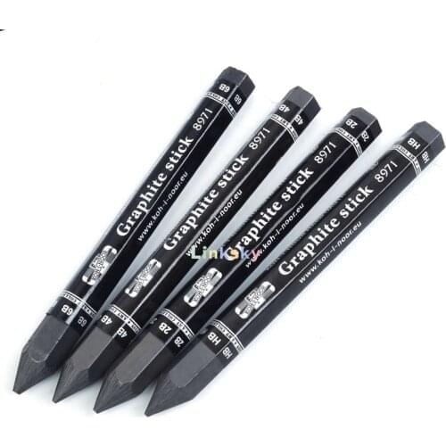 KOH-I-NOOR Graphite Stick 8971, 2B 4B 6B HB, Art Drawing Supplies for Sketch & Shading Pencils, Artist Sketching