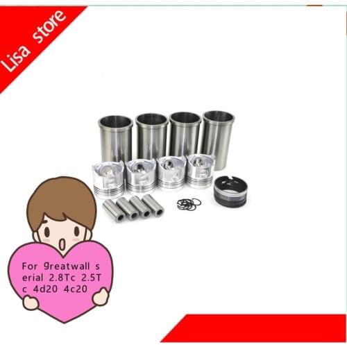 Engine kits for greatwall serial 2.8Tc 2.5Tc 4d20 .4c20 including piston /piston ring /pin/piston sleeve