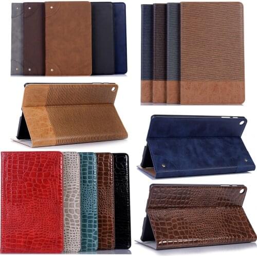 Crocodile Flip Stand Leather Magnet Cover Funda Capa Case For Samsung Galaxy Tab A 10.1 2019 T510 T515 SM-T510 Coque +Film +Pen