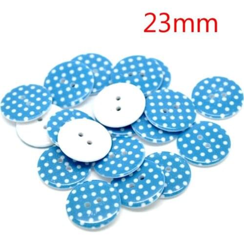 LF 50Pcs Mixed Round Dot 23mm Resin Sewing Buttons For Cloth Needlework Flatback Scrapbooking Crafts Decorative Diy Accessories