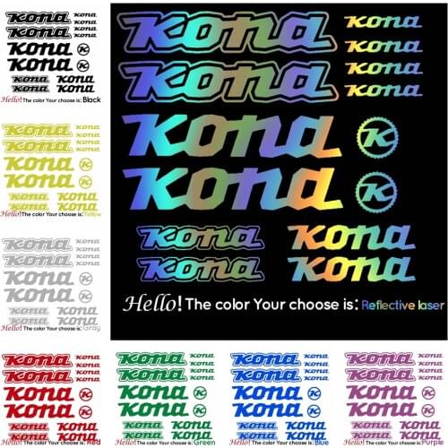 - Compatible Cute Kona bikes Vinyl Stickers Sheet Bike Frame Cycling Bicycle Mtb Road