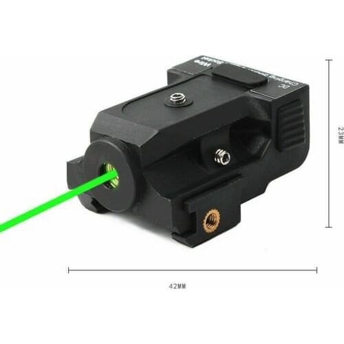 Mini Green Dot Laser Sight With USB Rechargeable Fit 20mm Picatinny rail ScopeSights Alum For Rifle Pistol Shooting Hunting