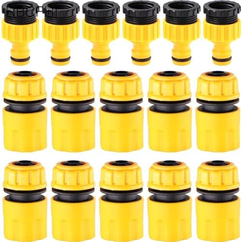 RBCFHl 1 Set Garden Irrigation 1/2'' 3/4'' Male Faucet Hose Connecter Quick Coupling Irrigation with Garden Water Connector