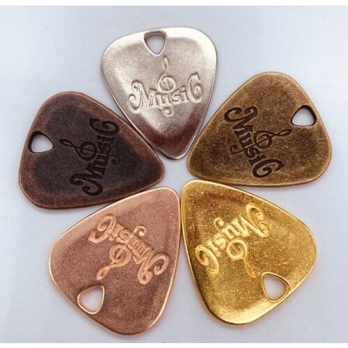 Necklace Style Metal Guitar Pick Metal Guitar Pick Thin Durable Professional Bass Ukelele Guitar Picks Guitar Accessories