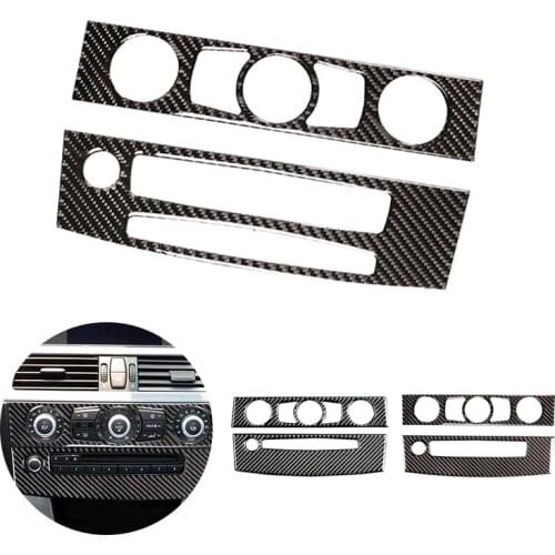 For BMW 5 series E60 2004 2005 2006 2007 2008 2009 2010 Carbon Fiber Air Condition CD Control Panel Cover