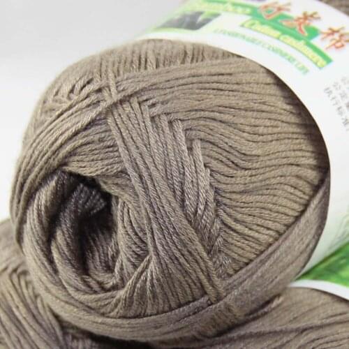 Lot of 1 BallsX50g Color optional Super Soft Natural Bamboo Cotton Knitting Yarn Mocha 322-932