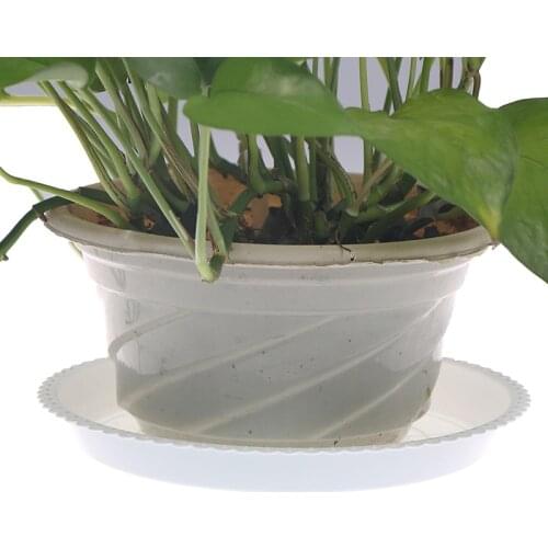 Plastic garden flower pot plant saucers water tray base indoor outdoor clear