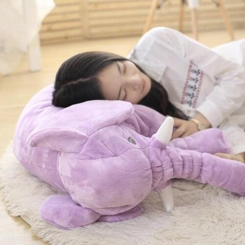 40cm Height Plush Elephant Doll Toy Kids Sleeping Back Cushion Cute Stuffed Elephant Baby Accompany Doll Xmas Gift