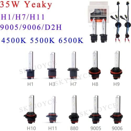 Premium Yeaky Series AC 35W H1 H3 H7 9005 9006 H11 D2H Yeaky HID Headlight Replacement Bulb 4500K 5500K 6500K 35W Yeaky HID Bulb