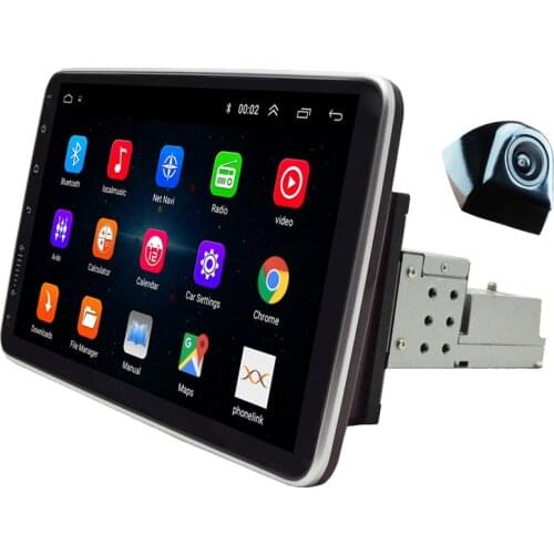 360° Rotating Removable Auto radio 10 inch HD Touch Screen Android 1+16GB GPS Navigation Wifi with Rear view Camera