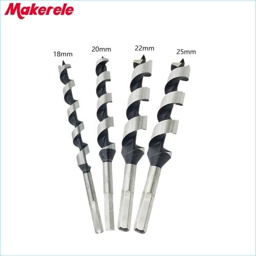 Hot 4pcs/set wood bits Quality Carbon Steel Sharp Twist Drill Bit For Electrical Drill Woodworking Tools 18/20/22/25*230mm