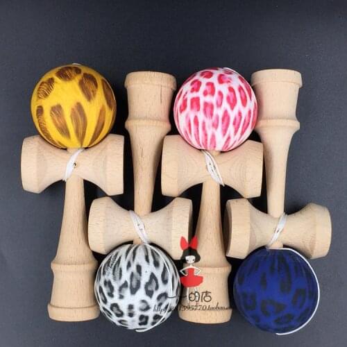TWB retail Hot style Water transfer 4 colors 4 kinds of handle kendama you can choose Cheetah pattern