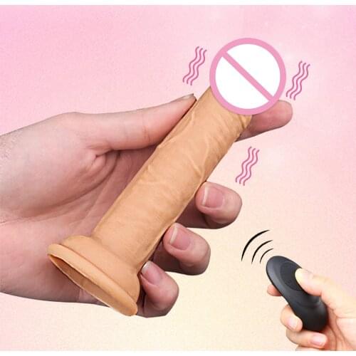 Remote Control Dildo Vibrator Skin Feeling Penis 10 Modes Female Masturbator Vagina G-spot Stimulator Adult Sex Toys for Woman