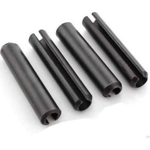 10Pcs M4 Elastic circle column Cylindrical Locating Hollow pins Cotter pin 25mm-50mm Length black