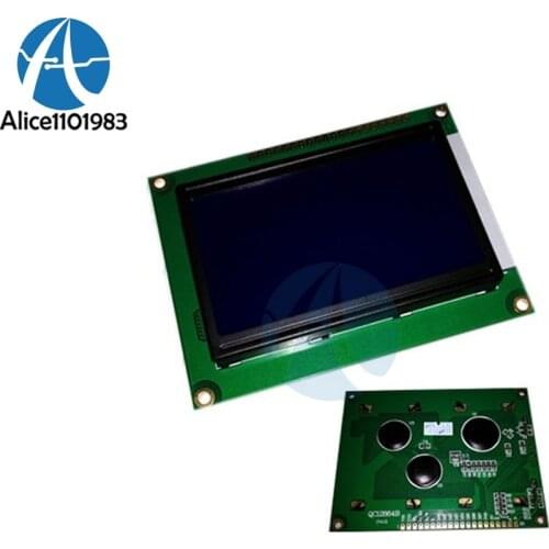 12864 128X64 Character LCD Display Module Dots Graphic Blue Backlight LCD Display Module For Arduino Raspberry Pi