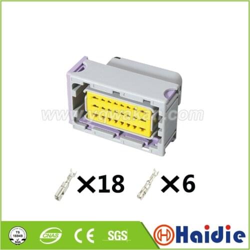 2sets FCI 24pin female of HCCPHPE24BDYB90F Oil to gas computer board ECU plug 24 line car onnector