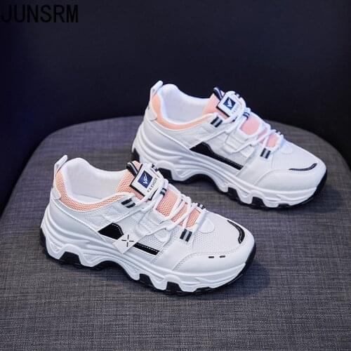 2021 Spring New Women Casual Sport Shoes Girl Street Fashion Sneakers Vogue Cool Breathable Comfortable Mesh Trainers 3 Colors