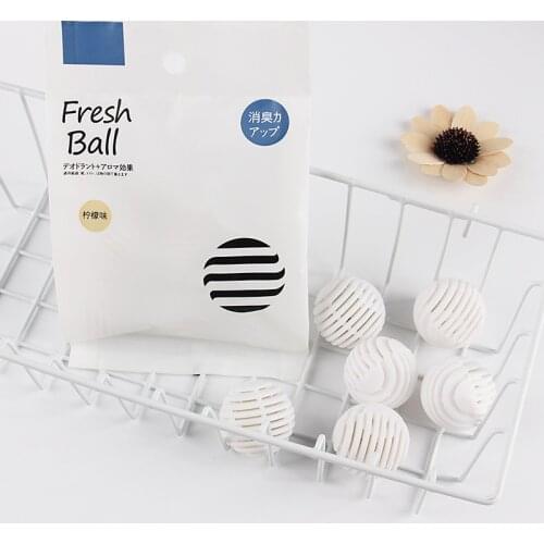6pcs Mini Ball Shape Shoe Deodorant Dryer Moisture Absorber Anti-milde Shoes Deodorant LBShipping