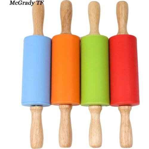DIY Non-Stick Fondant Rolling Pin Embossing Cake Dough Roller Decorating Cake Roller Crafts DIY Baking Kitchen Tools
