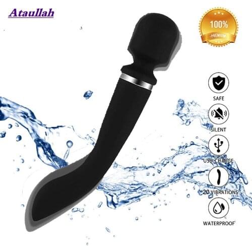 Ataullah Vibrator Female Clitoral Stimulator G-spot Masturbator Dildo Adult Sex Erotic Toys Double 20 Modes Big Vibrators ST117n