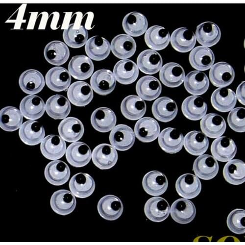 Free Shipping Size 4mm Movable Toy Eyes googly eyes Plastic Eye Without Self-adhesive(500pcs/lot)