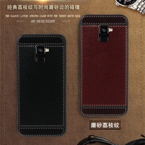 For Samsung A8 2018 Case A530F 5.6" Black Red Blue Pink Brown 5 Style Fashion Phone Soft Silicone Samsung Galaxy A8 2018 Cover