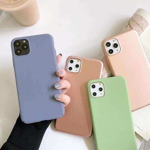 Samsung mobile phone case PC frosted anti-fall C8 solid color C9Pro all-match A20S couple J7prime solid color J3/J45 6/A3/J7Plus