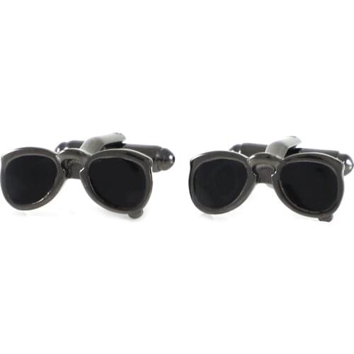 Black Sunglasses Cufflinks Gunmetal Plated Glasses Cuff Links Fathers Day Birthday Cuff Links