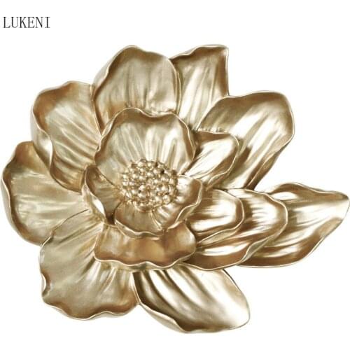 European Creative Resin Flower Wall Decoration Three-dimensional Wall Home Decoration TV Background Wall Decoration