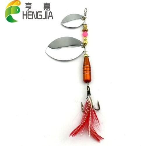 HENGJIA 9.5cm 13.2g hard metal trolling spinnerbaits bass wobbler pike carp trout perch catfish pesca blade sequin fishing baits