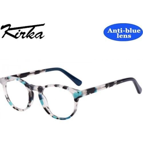 Kirka Kids Glasses Frame Oval Shape Tortoiseshell Pattern Beauty Design Prescription Glasses for Children Eyewear Frame