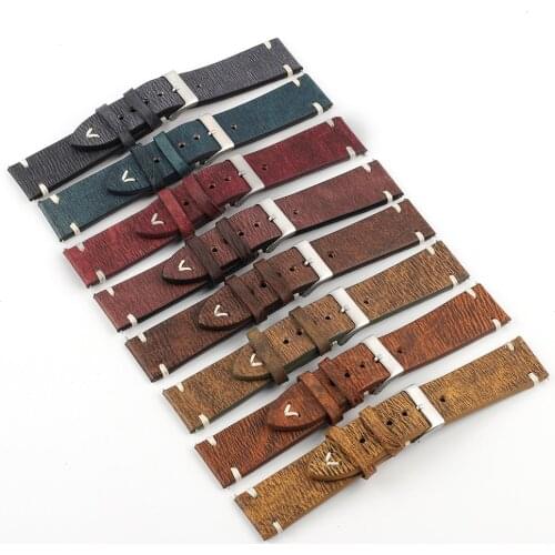 Leather Watch Strap Natural Leather Watch Band 18mm 20mm 22mm Handmade Leather Watch Accessories