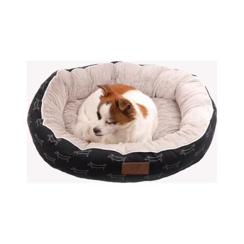 Large Pet Cat Dog Bed Autumn Winter Warm Cozy Dog House Soft Breathable Kennel Can Be Detached And Cleaned Round Dog Bed