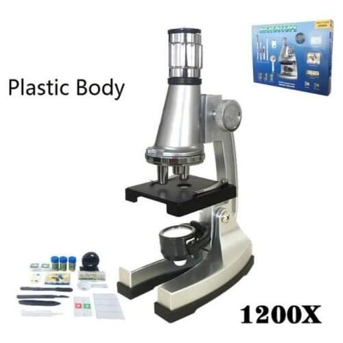 1200X Zoom Monocular Biological Microscope Illuminated Beginner Children Student Kids Educational Toy Microscope