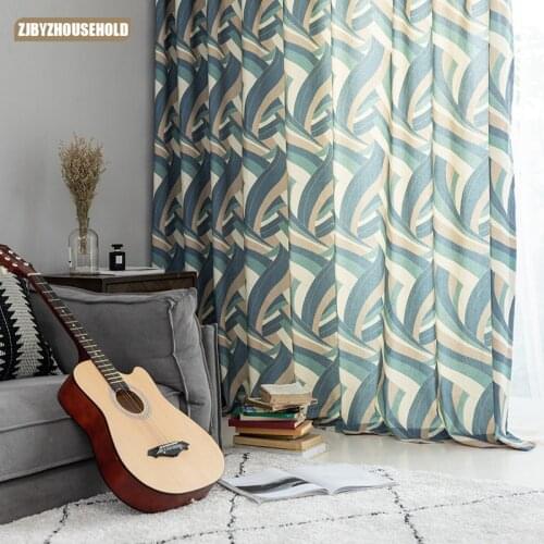 [Music] Modern and Simple New for Living Room Bedroom Curtains Polyester Cotton Fabric Printed Cloth Curtains Fabric