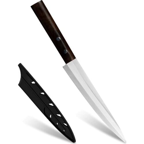 8 inch Sashimi Knife Right-Handed Stainless Steel Chef Knife with Knife Sheath Meat Cleaver Japanese Sushi Knivws Kitchen Tool