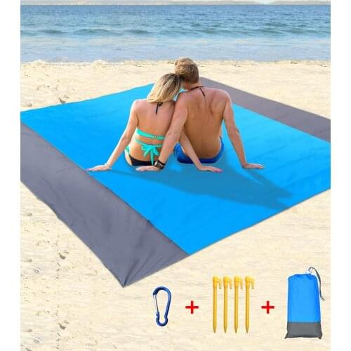Beach Mat Picnic Blanket, Extra Large 210 x 200cm Beach Blanket Waterproof Sandproof Water Resistant Picnic Blanket Camping