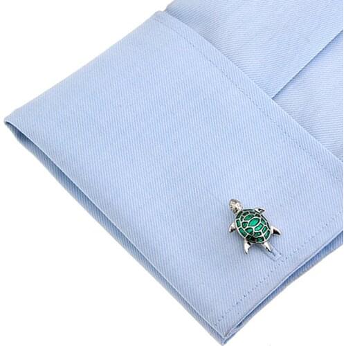 Mans Gift Mans Jewelry rench cuff shirt Button Metal Animal ufflinks Color Green Cufflink 5pairs per lot