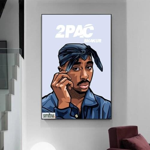 Gift Tupac Shakur 2PAC Outlaw Rap Music Rapper Star Poster Print Wall Art Picture Canvas Painting Living Home Room Decor