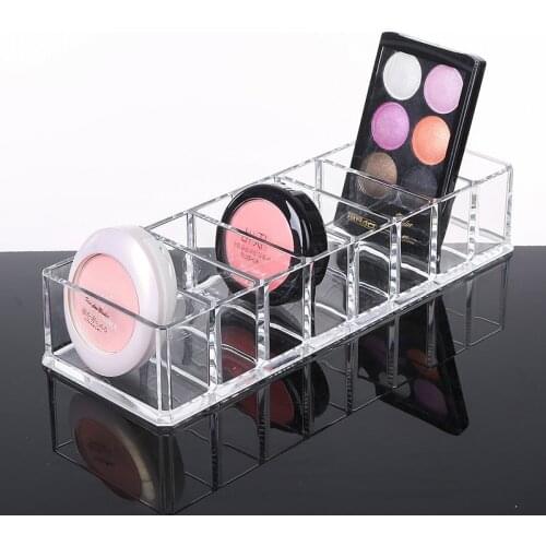 Clear Plastic 8 Slots Blush Powder Household Cosmetics Storage Box Lipstick Holder Makeup Organizer Cosmetic Makeup Tools Case