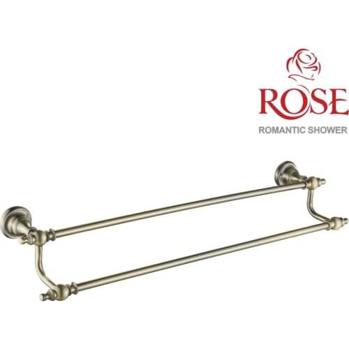 ROSE Towel tube double, brass towel holder, wall mount bracket for towel,rod for things,hang towels in the bathroom RG1127Q