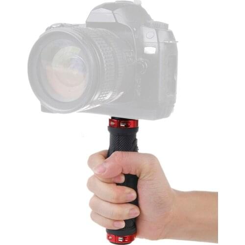 1/4'' rubber Handle Grip Stabilizer Holder Stand Handheld Tripod For LED Flash Light Video Camera Photography lights Fill light