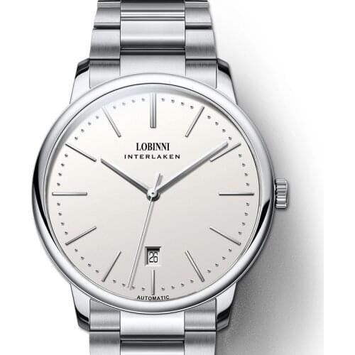 LOBINNI Switzerland men automatic watch,mens wrist watches man top luxury brand mechanical wristwatch ultrathin waterproof clock
